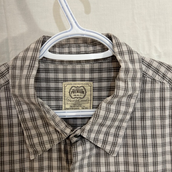 NorthCrest Premium Men's Short Sleeve 100% Cotton Button Down Shirt Size XL - Picture 5 of 6